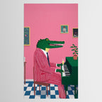 Crocodile Jazz Lounge Vibes Tablecloth Gallery Image 2