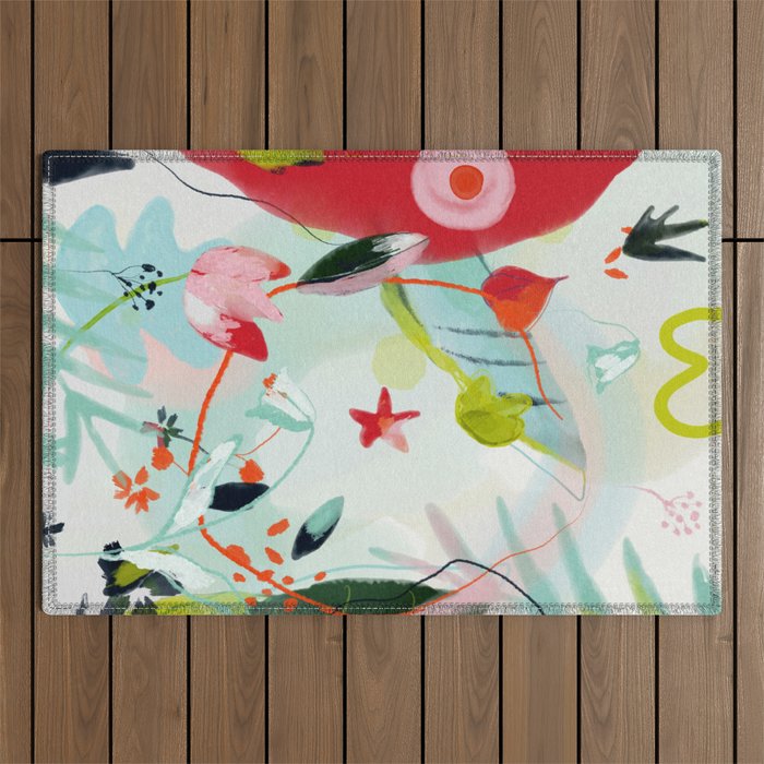 my summer garden Outdoor Rug Gallery Image 1