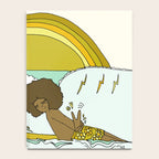 "buttons" kaluhiokalani 70s surf legend // retro surf art by surfy birdy Notebook Gallery Image 4