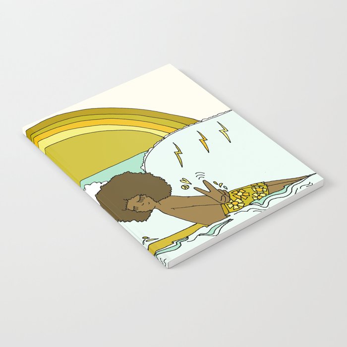 "buttons" kaluhiokalani 70s surf legend // retro surf art by surfy birdy Notebook Gallery Image 2