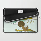 "buttons" kaluhiokalani 70s surf legend // retro surf art by surfy birdy Laptop Sleeve Gallery Image 2