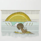 "buttons" kaluhiokalani 70s surf legend // retro surf art by surfy birdy Wall Hanging Gallery Image 1