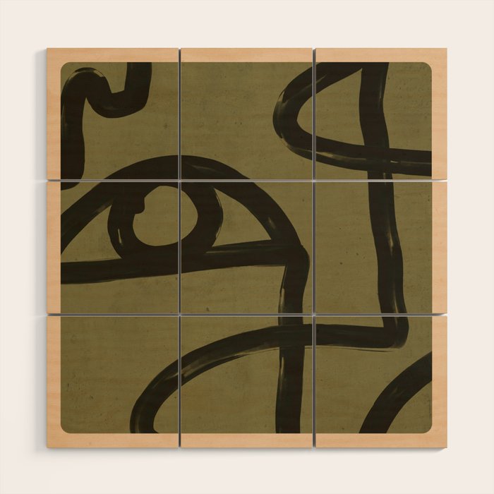 Abstract Line Art Eye 2 Wood Wall Art Gallery Image 1
