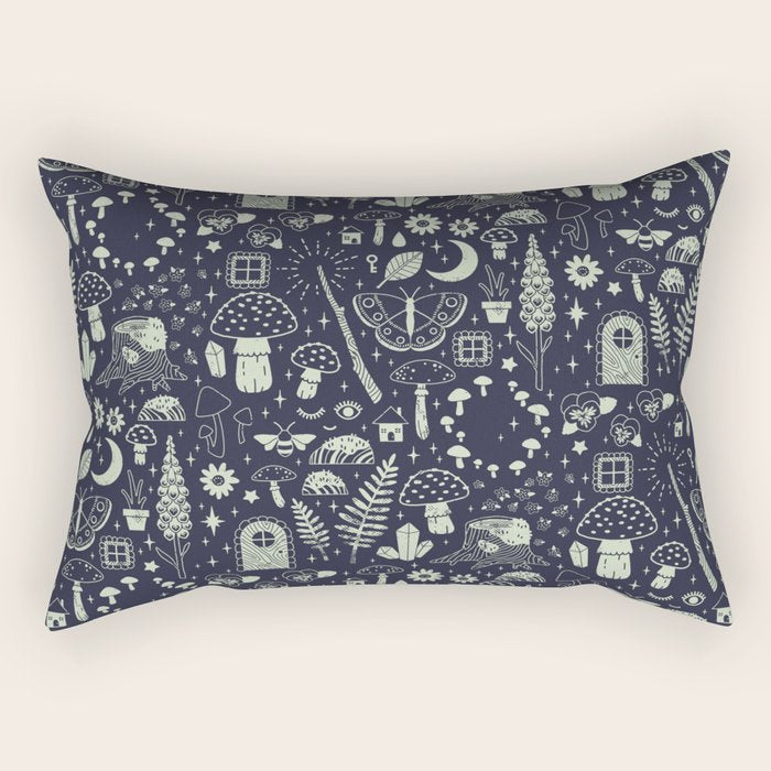 Fairy Garden: Midnight Rectangular Pillow Gallery Image 2