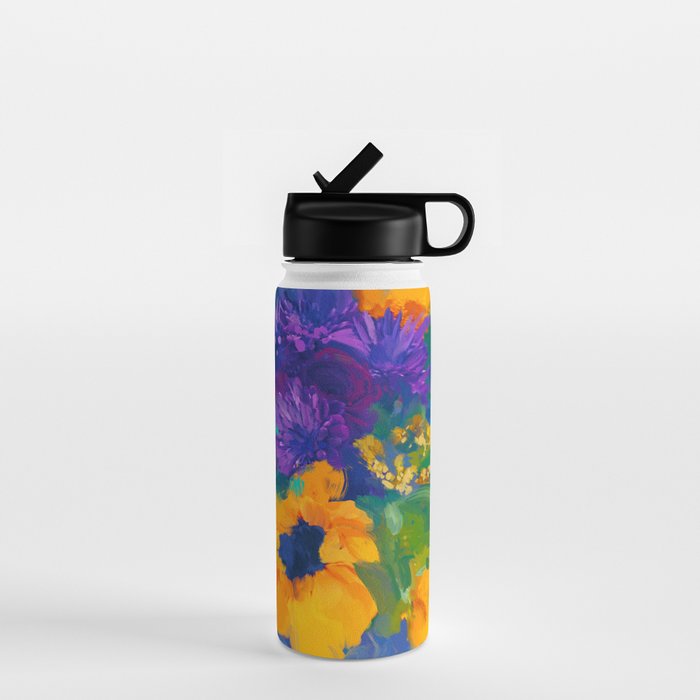 Bouquet In Blue Water Bottle Gallery Image 1