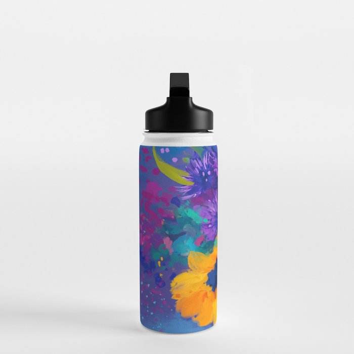 Bouquet In Blue Water Bottle Gallery Image 3