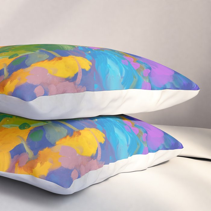 Bouquet In Blue Pillow Sham Gallery Image 3