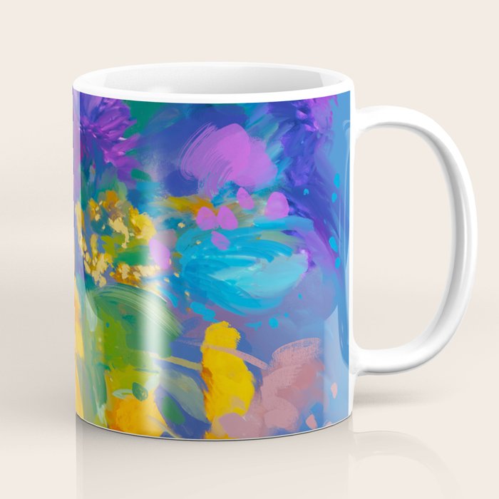 Bouquet In Blue Coffee Mug Gallery Image 1