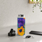 Bouquet In Blue Water Bottle Gallery Image 4