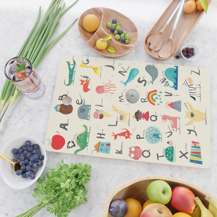Animal Alphabet Cutting Board Gallery Image 2