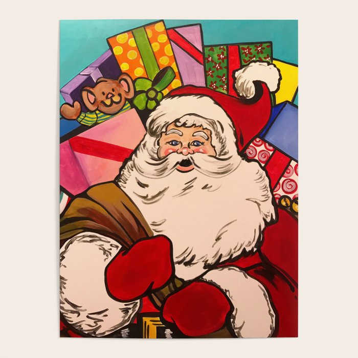 SANTA CLAUS WITH BOXES OF PRESENTS Poster Gallery Image 4