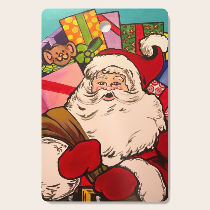 SANTA CLAUS WITH BOXES OF PRESENTS Cutting Board Gallery Image 1