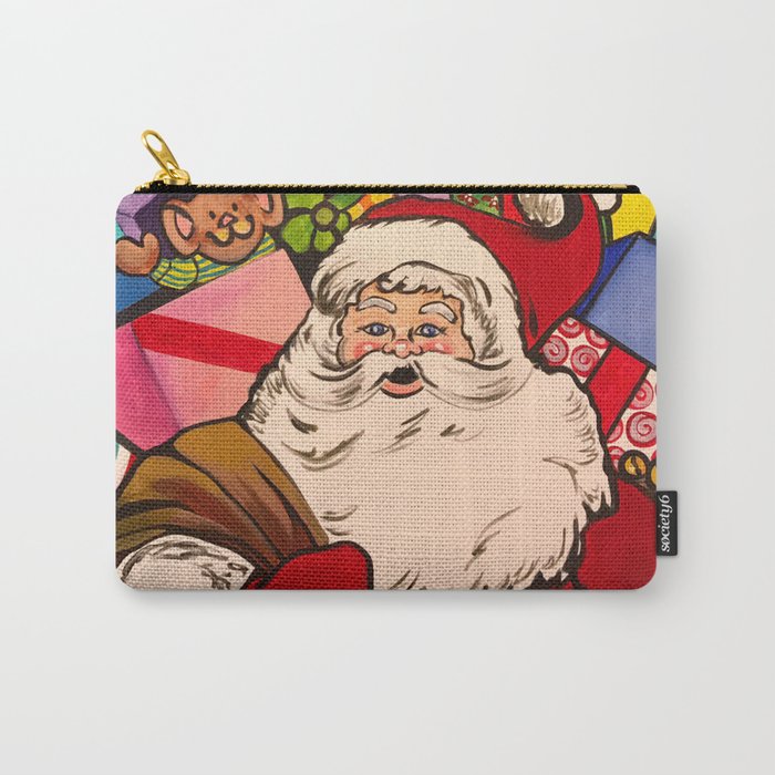 SANTA CLAUS WITH BOXES OF PRESENTS Carry All Pouch Gallery Image 1