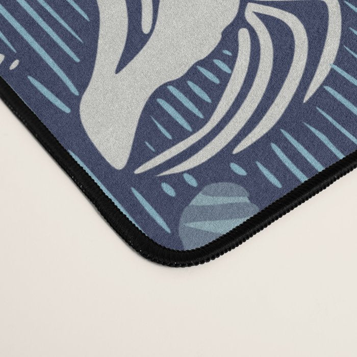 Lobster and crab coastal nostalgia navy Desk Mat Gallery Image 4