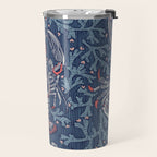 Lobster and crab coastal nostalgia navy Travel Mug Gallery Image 2