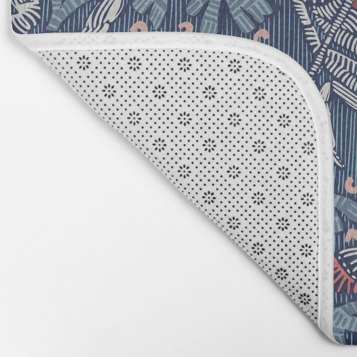 Lobster and crab coastal nostalgia navy Bath Mat Gallery Image 2
