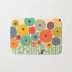 Cat in flower garden Bath Mat Gallery Image 1