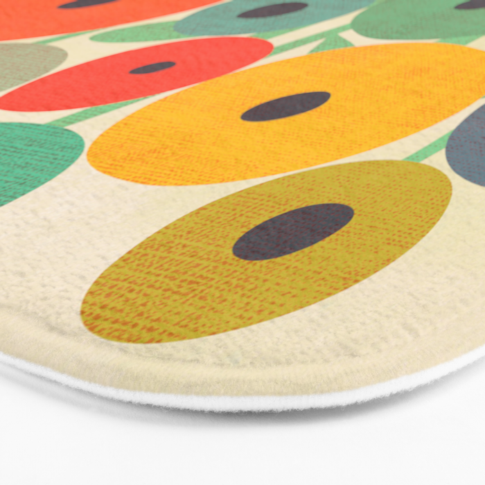 Cat in flower garden Bath Mat Gallery Image 3