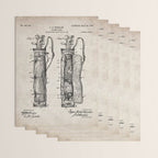 Golf Bag Patent - Caddy Art - Antique Wrapping Paper Gallery Image 3