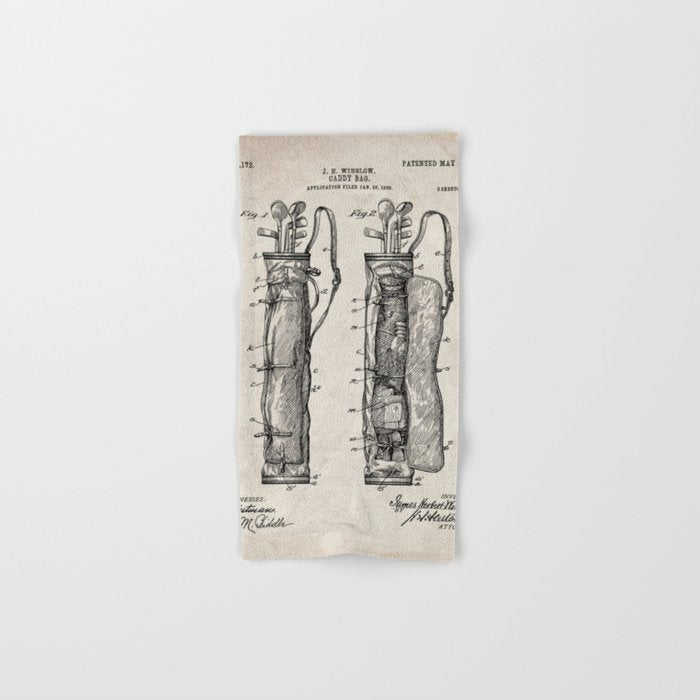 Golf Bag Patent - Caddy Art - Antique Towels Gallery Image 1