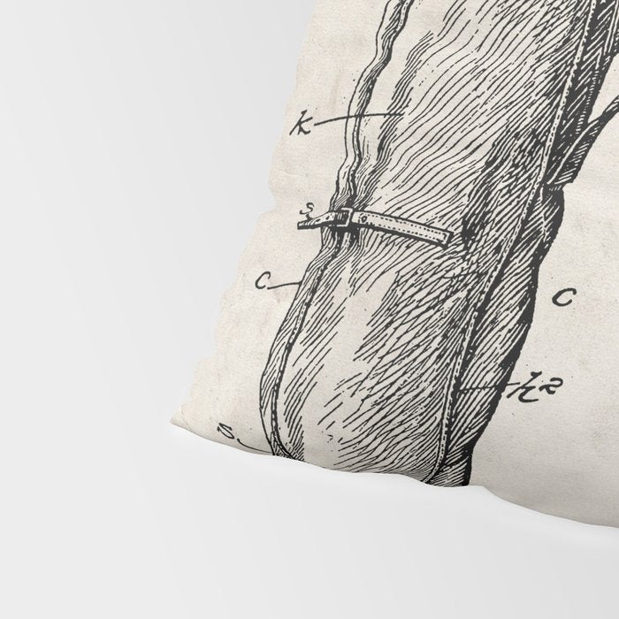 Golf Bag Patent - Caddy Art - Antique Pillow Sham Gallery Image 4