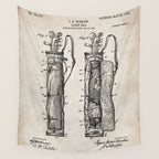 Golf Bag Patent - Caddy Art - Antique Wall Tapestry Gallery Image 4
