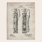 Golf Bag Patent - Caddy Art - Antique Poster Gallery Image 4