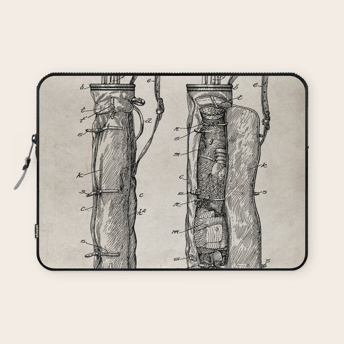 Golf Bag Patent - Caddy Art - Antique Laptop Sleeve Gallery Image 1