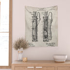 Golf Bag Patent - Caddy Art - Antique Wall Tapestry Gallery Image 2