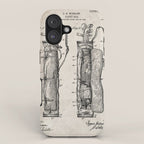 Golf Bag Patent - Caddy Art - Antique iPhone Case Gallery Image 1