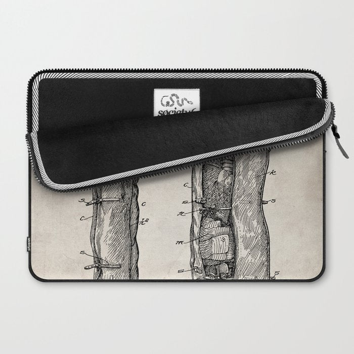Golf Bag Patent - Caddy Art - Antique Laptop Sleeve Gallery Image 2