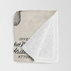 Golf Bag Patent - Caddy Art - Antique Throw Blanket Gallery Image 3