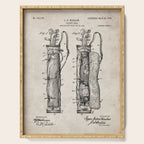 Golf Bag Patent - Caddy Art - Antique Serving Tray Gallery Image 1