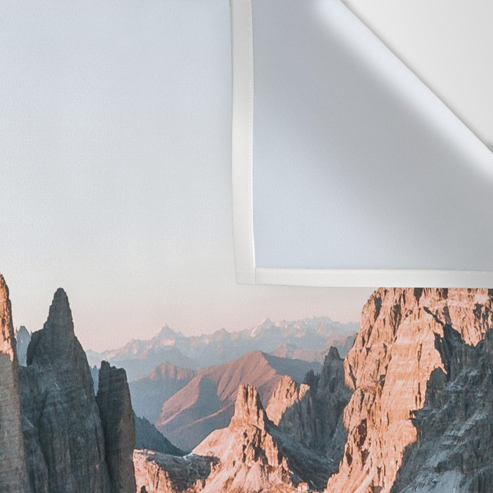Dolomites sunset panorama - Landscape Photography Wall Tapestry Gallery Image 3