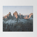 Dolomites sunset panorama - Landscape Photography Throw Blanket Gallery Image 2