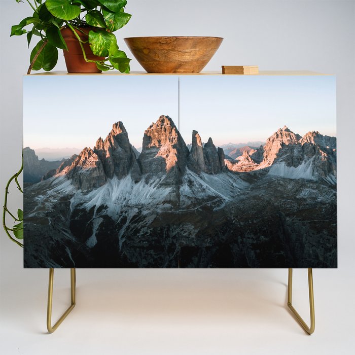Dolomites sunset panorama - Landscape Photography Credenza Gallery Image 1