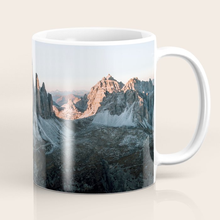 Dolomites sunset panorama - Landscape Photography Coffee Mug Gallery Image 1