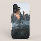 Dolomites sunset panorama - Landscape Photography iPhone Case Gallery Image 1