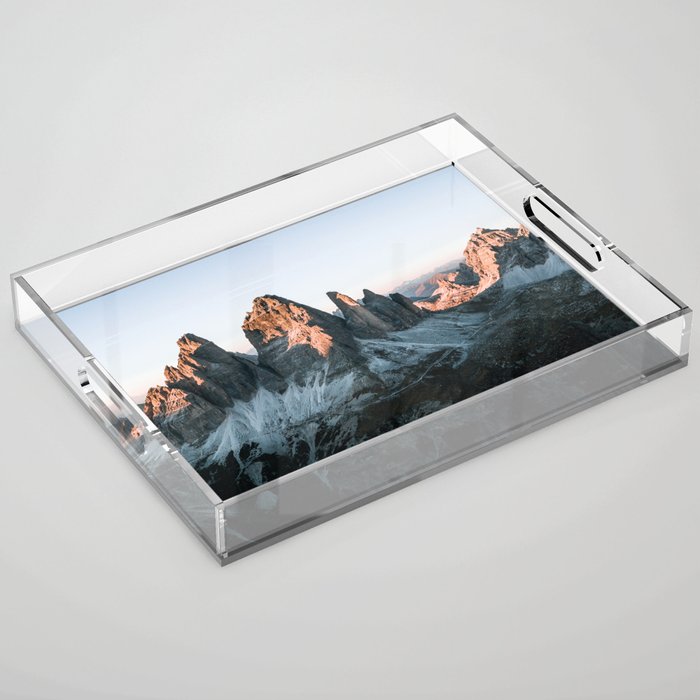 Dolomites sunset panorama - Landscape Photography Acrylic Tray Gallery Image 1