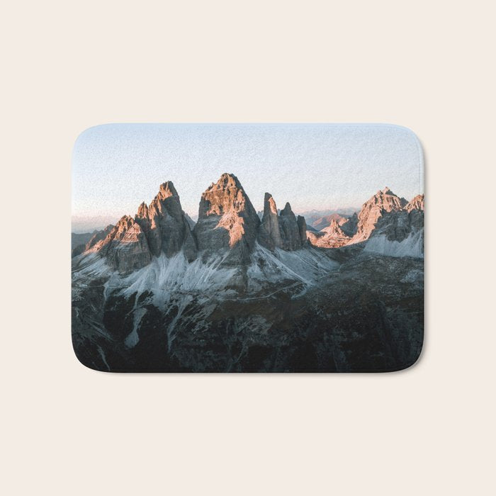 Dolomites sunset panorama - Landscape Photography Bath Mat Gallery Image 1