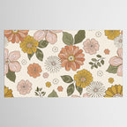 Floral PATTERN in Pink Yellow Green Tablecloth Gallery Image 2