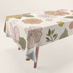 Floral PATTERN in Pink Yellow Green Tablecloth Gallery Image 1