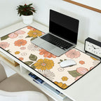 Floral PATTERN in Pink Yellow Green Desk Mat Gallery Image 2