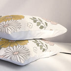 Floral PATTERN in Pink Yellow Green Pillow Sham Gallery Image 3