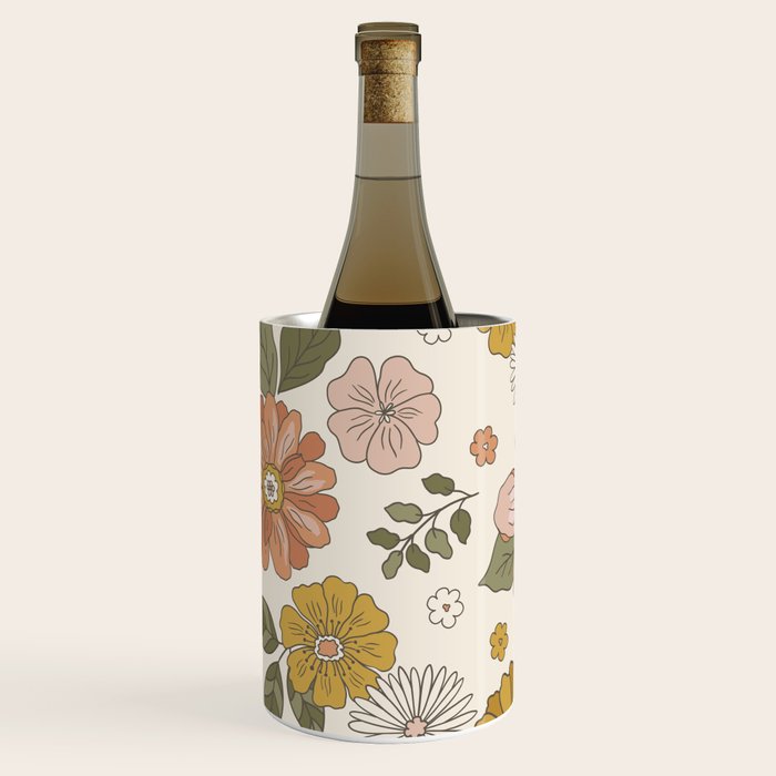 Floral PATTERN in Pink Yellow Green Wine Chiller Gallery Image 3