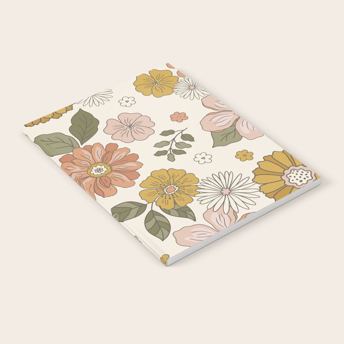 Floral PATTERN in Pink Yellow Green Notebook Gallery Image 2