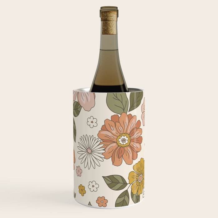 Floral PATTERN in Pink Yellow Green Wine Chiller Gallery Image 1