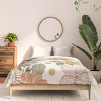 Floral PATTERN in Pink Yellow Green Comforter Gallery Image 3