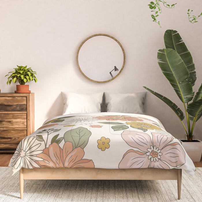 Floral PATTERN in Pink Yellow Green Comforter Gallery Image 3