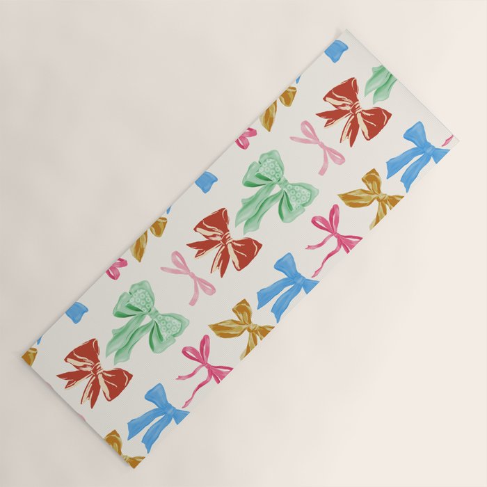 Holiday colorful bows Yoga Mat Gallery Image 1